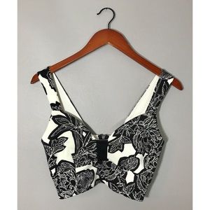 NWOT Express Floral Crop Top